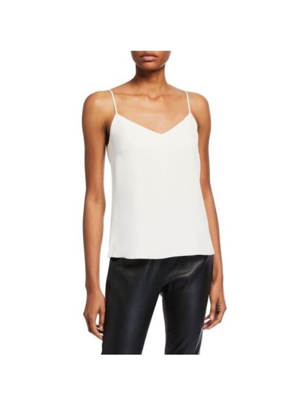Amanda Uprichard White Bourbon V-Neck Cami Tank Top